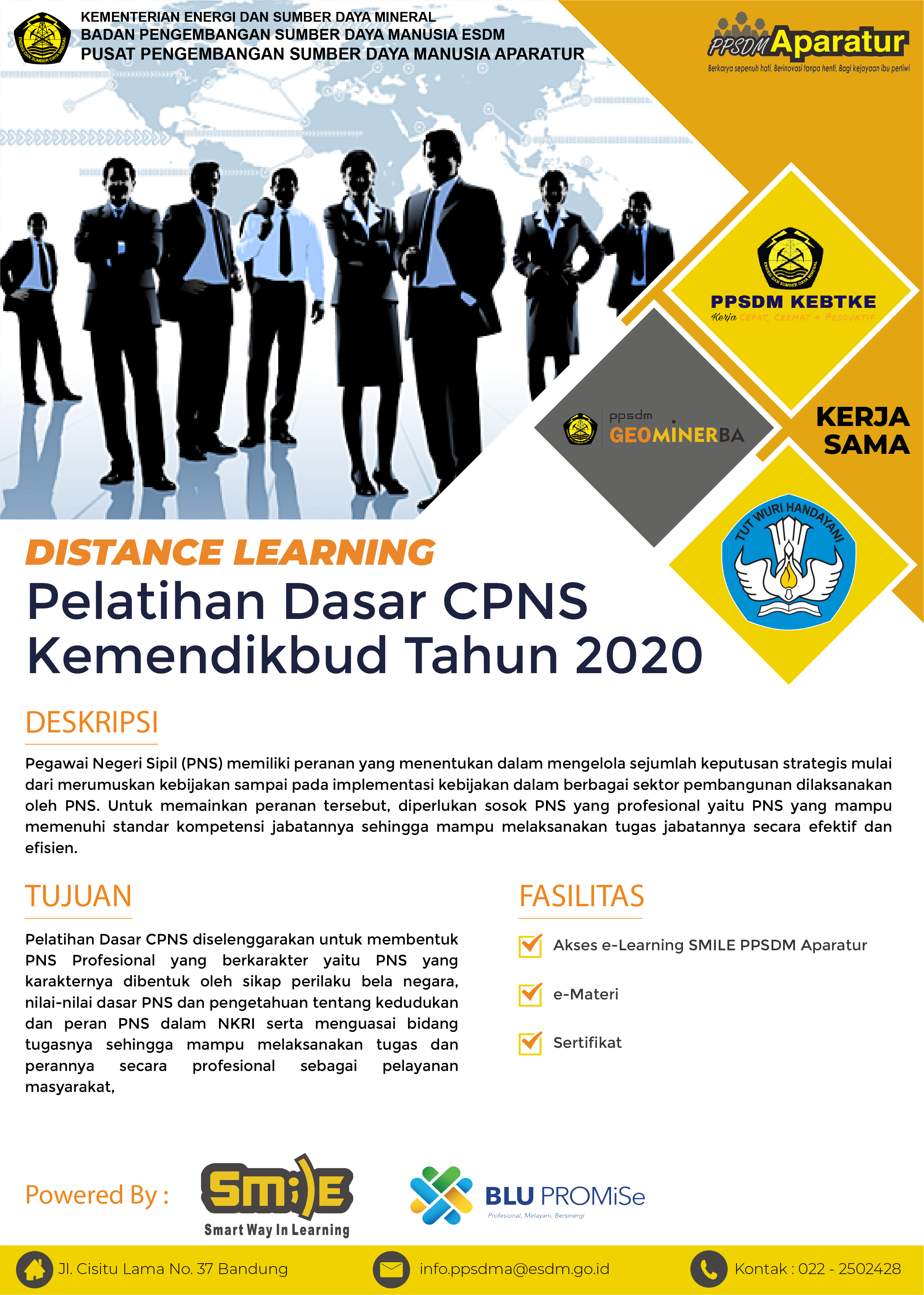 SMILE PPSDM APARATUR DLCPNS19 Pelatihan Dasar CPNS Kemendikbud